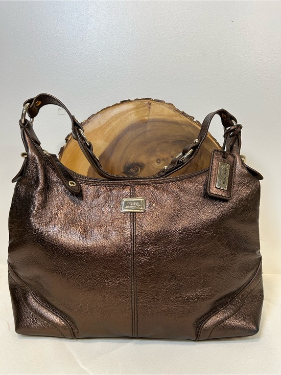 The Sak Handbags - The SAK Metallic Bronze Leather Shoulder Bag medium slouchy hobo style